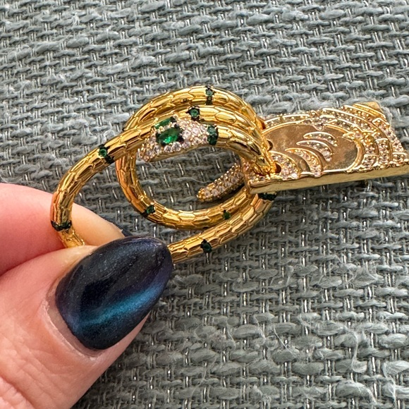 925 sterling silver single earring with Swarovski crystals - Picture 5 of 12